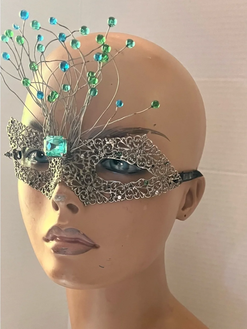 Silver Filigree Masquerade Mask